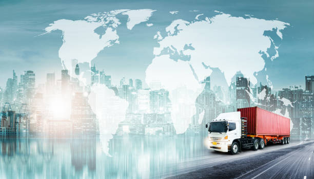 istock Global business logistics import export background and container cargo freight ship transport concept 1127577489