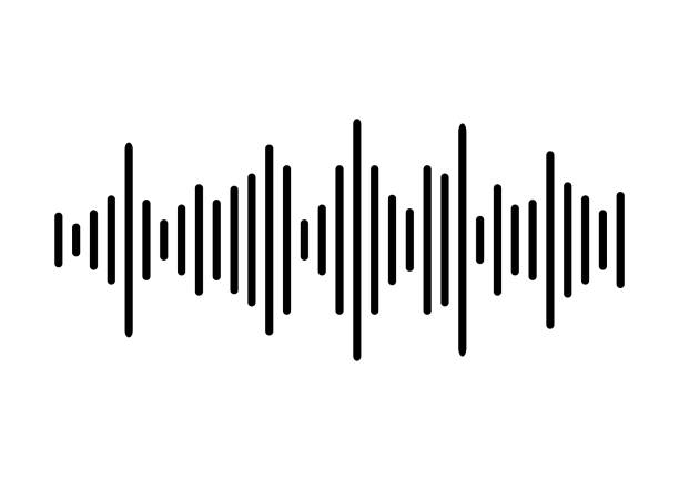 tło fali dźwiękowej. ilustracja wektorowa - sound wave audio stock illustrations