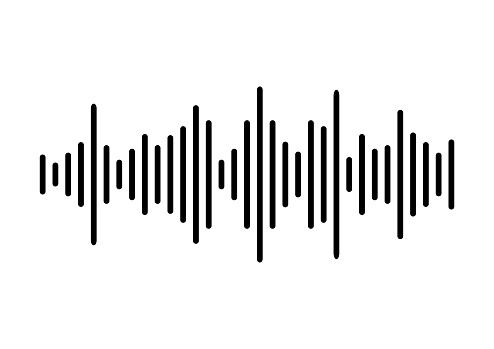 Sound wave background. Vector illustration