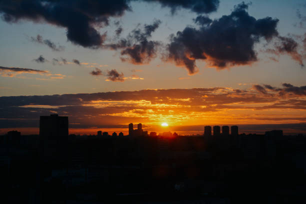 istock Moscow Skyline at Golden Hour and Sunset 1127583669