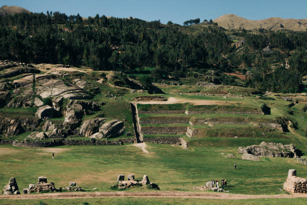 sacsayhuaman, peru ruins of sacsayhuaman, near cusco, peru. ruína antiga stock pictures, royalty-free photos & images