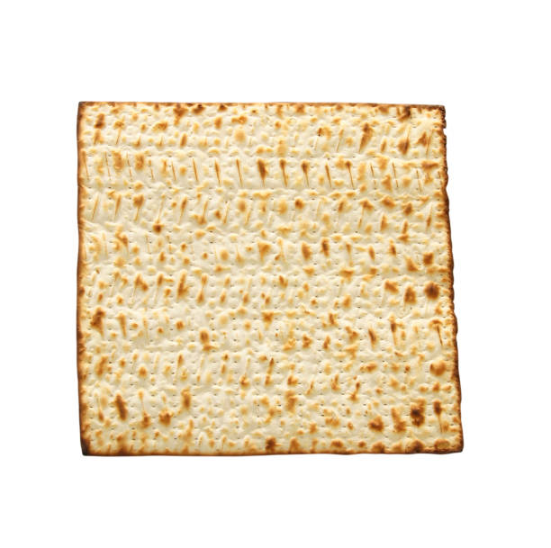 sfondo pasqua con matzoh isolato su bianco. - passover seder judaism afikoman foto e immagini stock