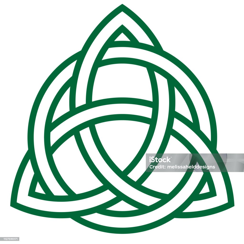 green celtic knot icon Abstract stock vector