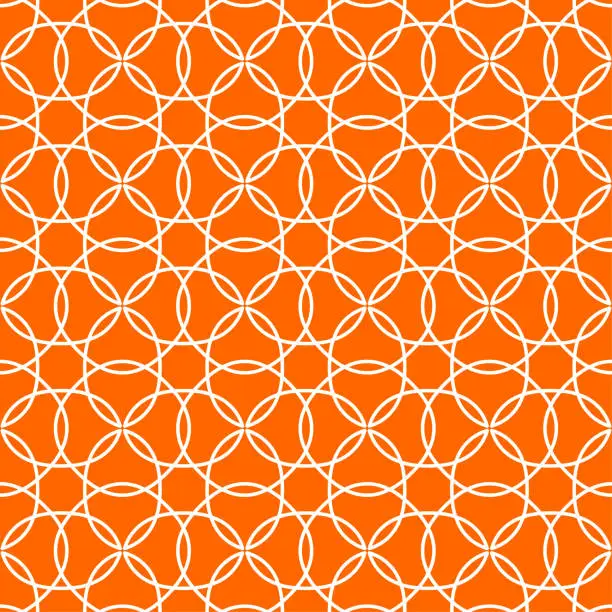 Vector illustration of Seamless abstract background pattern - orange wallpaper - vector Illustration