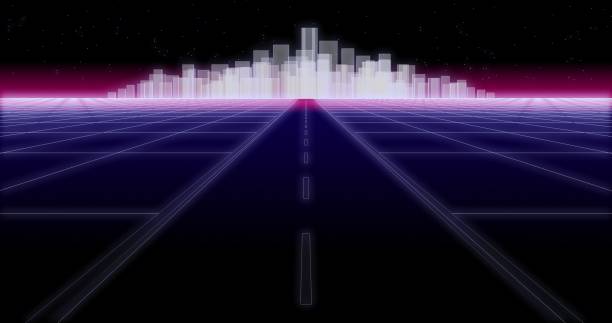 istock night city road 80 Retro Background 3d render 1127591551