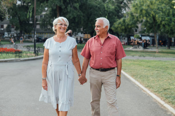 istock Mature couple at a walk 1127593999