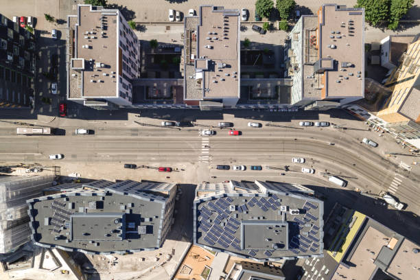 istock Aerial view of street 1127596499