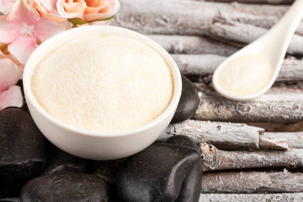 istock Collagen protein powder - Hydrolyzed. Top view 1127597796
