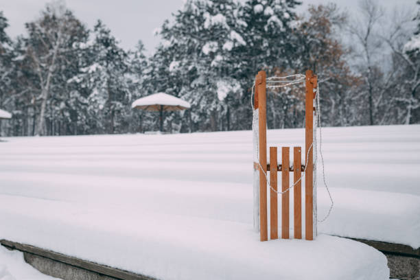 istock Picture of a sled in the snow 1127602449