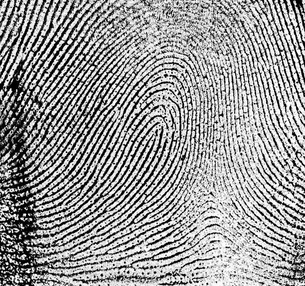 istock Black fingerprint seamless background on square shape 1127604315