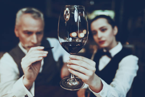 istock Sommeliers is Tasting Wine in Restaurant 1127610964
