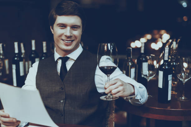 istock Sommelier is Tasting Wine in Restaurant 1127611004