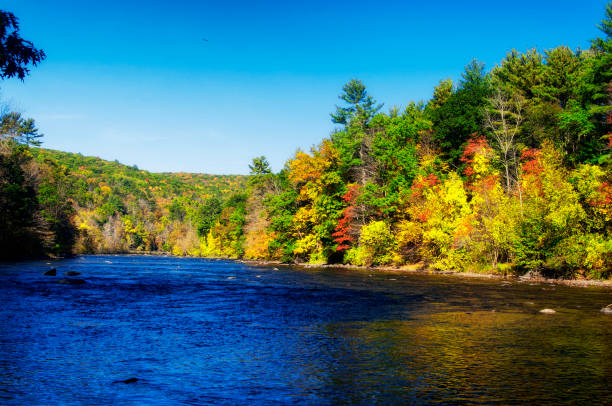 istock Housatonic River in Cornwall Bridge Connecticut Autumn 1127613133
