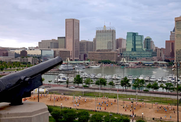 istock Baltimore Inner Harbor viewed from the Federal Hill Park 1127624121