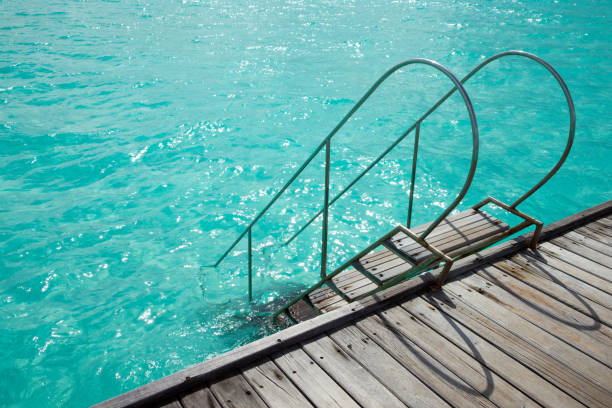 istock tropical beach in Maldives with blue lagoon 1127624238