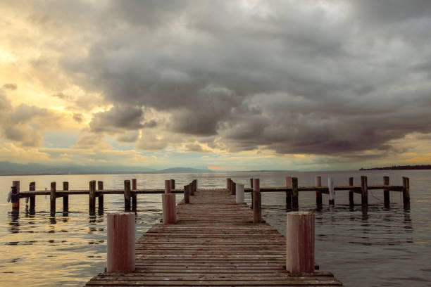 istock Heavy clouds above Lake Geneva. 1127625123