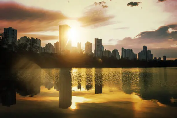 Photo taken during sunset in the city where I live, Londrina, Brazil. Post processing Lightroom and Photoshop.