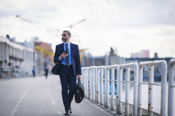 istock Senior businessman on the go 1127625318