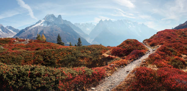 istock Amazing view on Monte Bianco mountains range with Monblan on background 1127627341