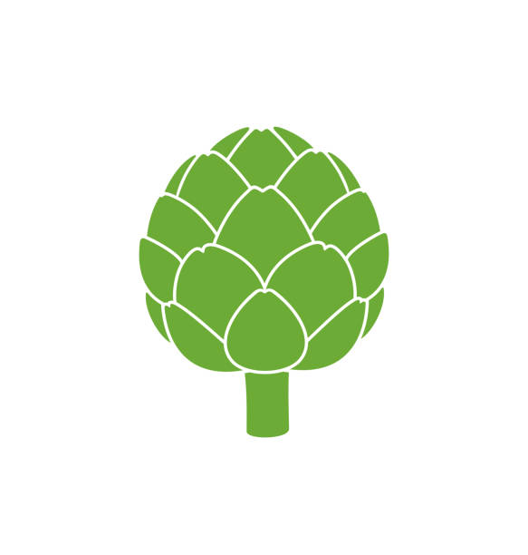 Artichoke logo.  Isolated artichoke on white background EPS 10. Vector illustration vector food branch twig stock illustrations