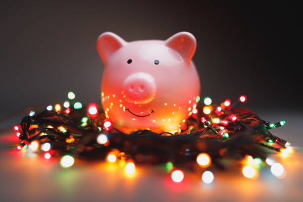istock New Year garland lights pig 1127634488