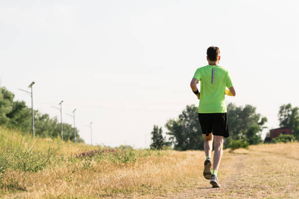 istock Fitness young man running on morning 1127634690