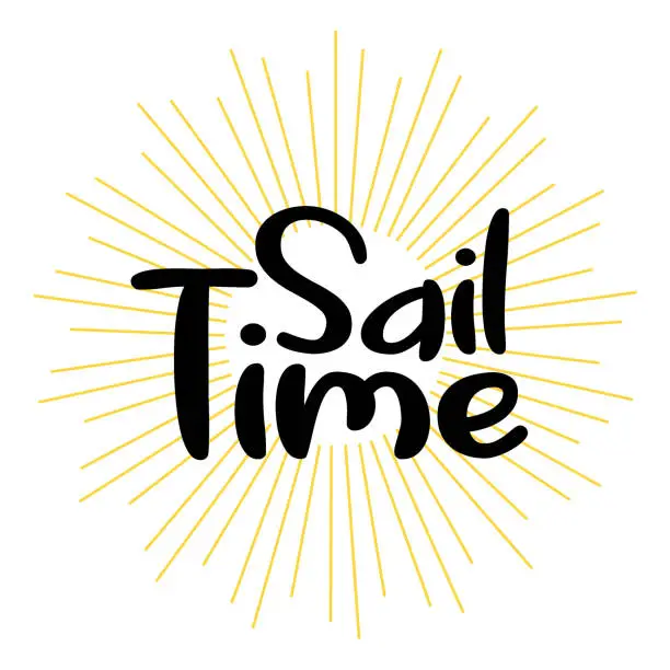 Vector illustration of Sail Time