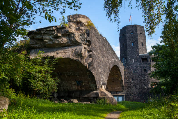 istock Ruins of Ludendorff Bridge in Germany 1127637167