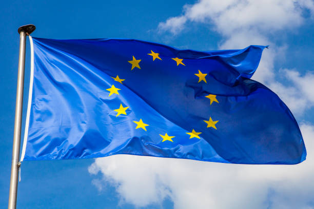 Flag of the European Union The flag of the European Union. capital region stock pictures, royalty-free photos & images