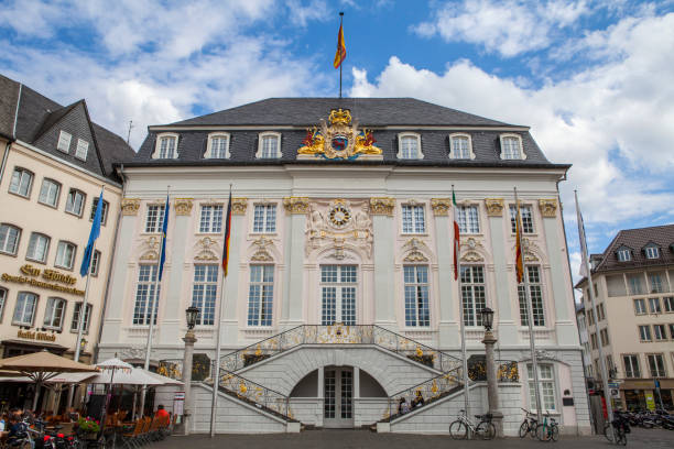 Bonn, Germany - August 7th 2012: A view of the historic Old Town Hall in the city of Bonn in Germany.