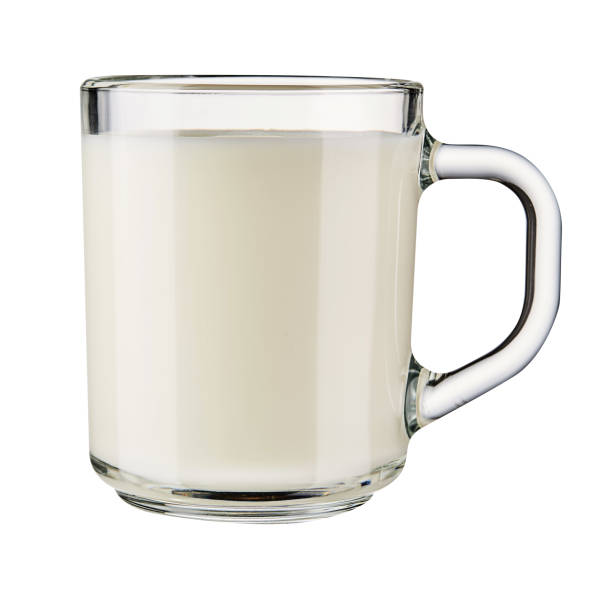 istock Glass cup with milk isolated on white background. 1127643030