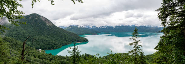 istock panorama of turquoise lake Walchensee 1127644354
