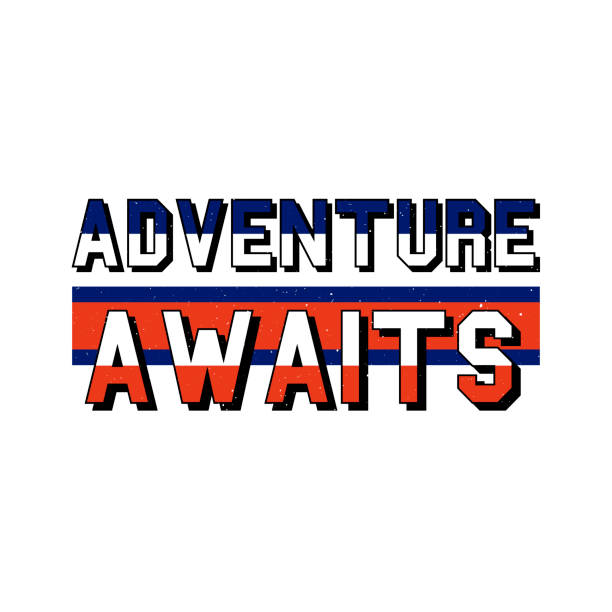 istock slogan ADVENTURE AWAITS phrase graphic vector Print Fashion lettering calligraphy 1127649405