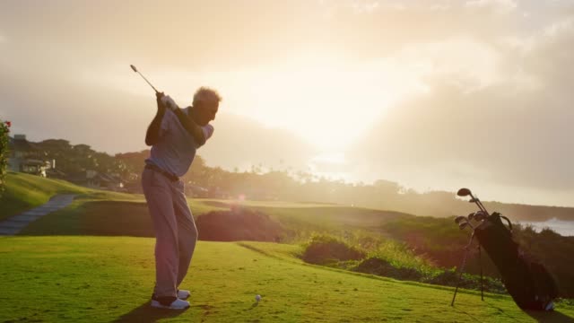 Golfing into the sunset