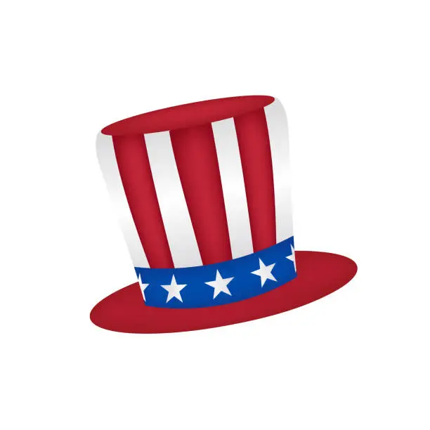 Vector illustration of Uncle Sam Hat vector, Happy Presidents day background