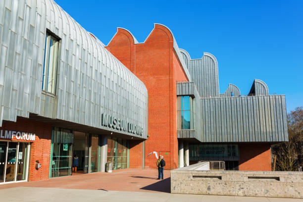 Cologne, Germany - February 24, 2018: Cologne Philharmonie with unidentified people. It is a concert hall housed in the award winning building of the Museum Ludwig, opened 1986 to the public.