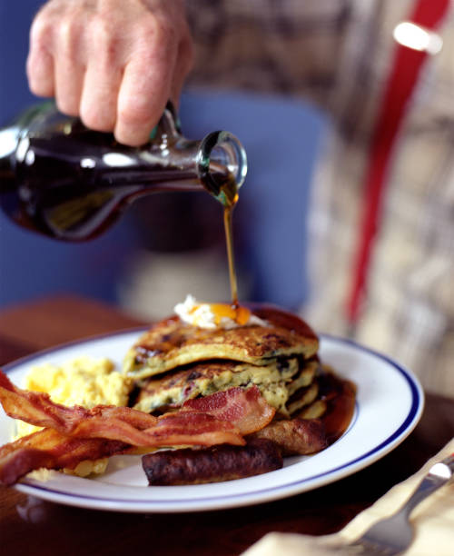 Country Breakfast with maple Syrup
