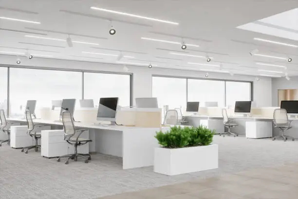 Interior of an empty modern office space.