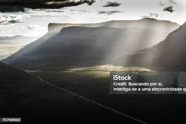 Road Passing Mountains In Chapada Diamantina Stock Photo - Download Image Now - Bahia State, Beauty In Nature, Brazil