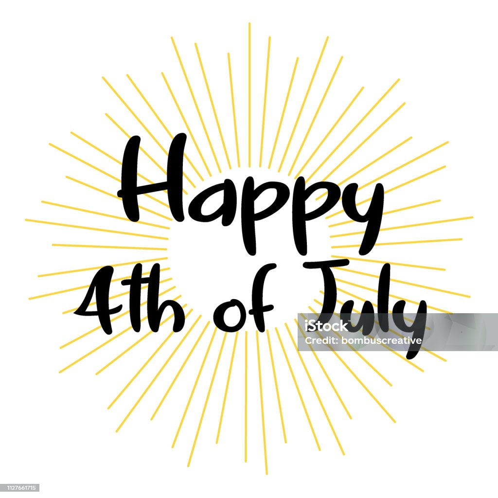 Happy 4th of July Banner - Sign stock vector