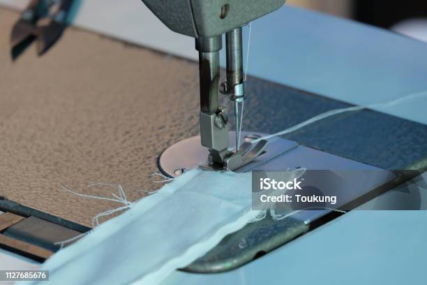 Sewing Machine Close Up Electric Sewing Machine Stock Photo - Download Image Now - Adhesive Tape, Art And Craft, Close-up