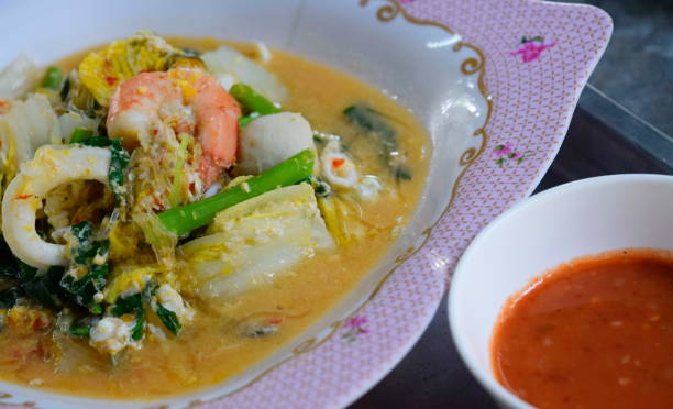 istock Shrimp suki with squid, Thai style food 1127687238