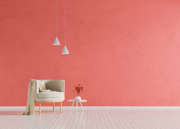 istock Minimalist interior with armchair. Scandinavian style hipster interior. 3D illustration. 1127692509