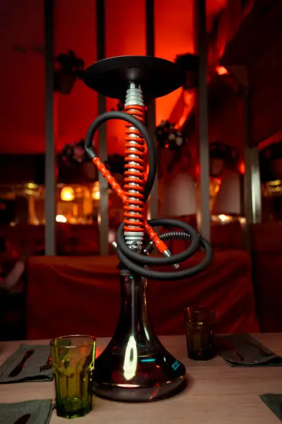 Photo of Hookah from glass in the institution