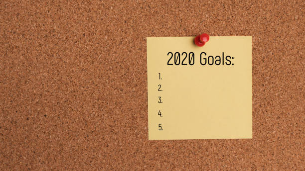 istock Concept of change. Note on board with goals 1127702515