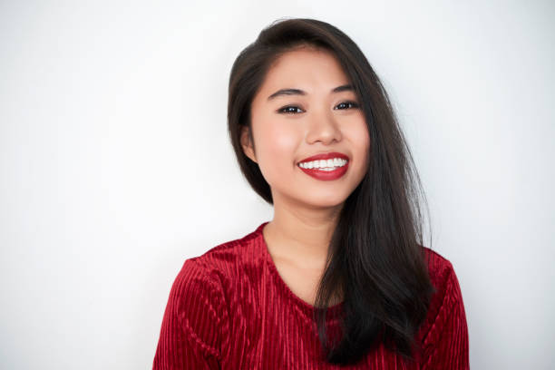 istock Asian beauty on white background 1127704011