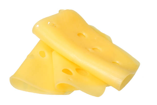 istock cheese slices isolated on white background. top view 1127705572