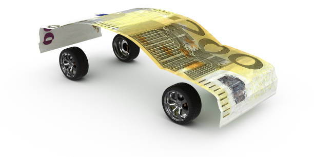 istock 200 Euro Note on the Wheels - 3d illustration 1127709016