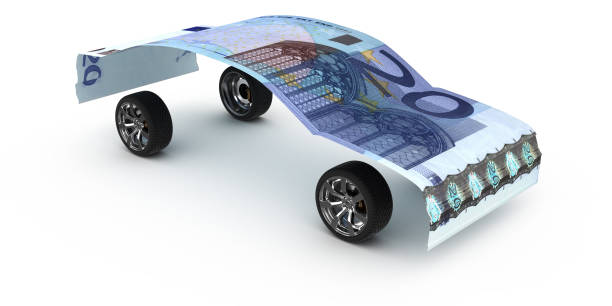 istock 20 Euro Note on the Wheels - 3d illustration 1127709047