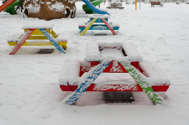 istock Winter and Children playground 1127710455